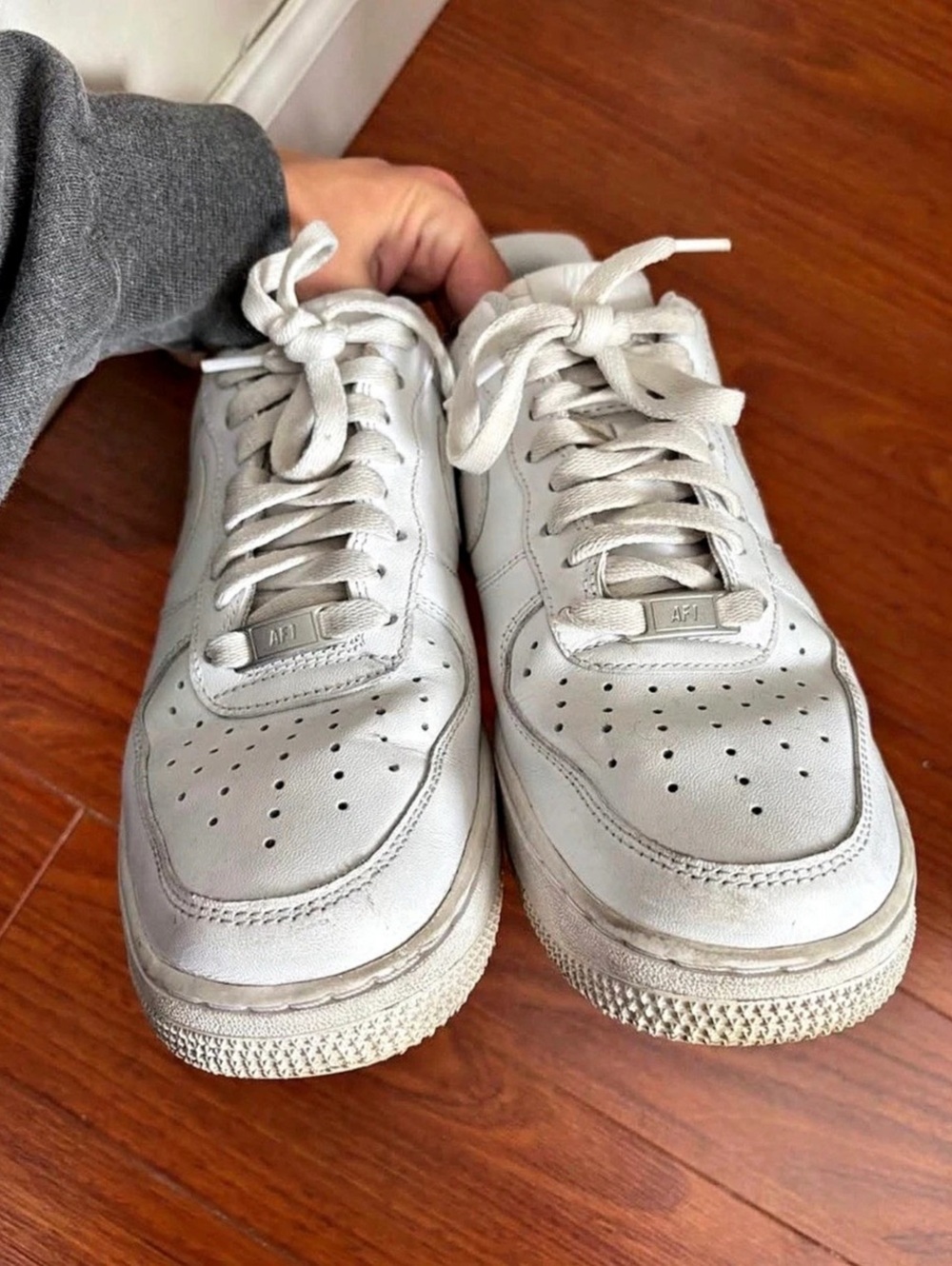 Nike Air Force 1 Low White Sneakers - Picture 2 of 2